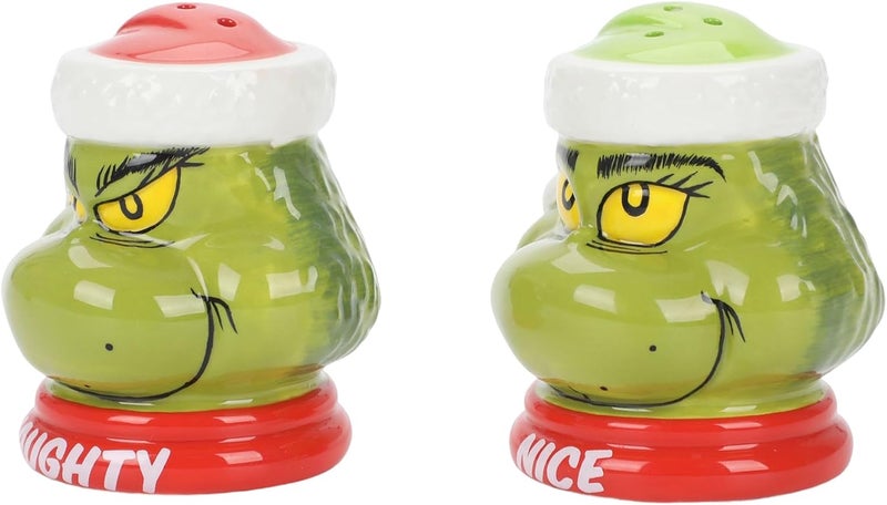 Vandor Dr. Seuss The Grinch Naughty or Nice Salt And Pepper Shaker Set,Multicolor - Image 2